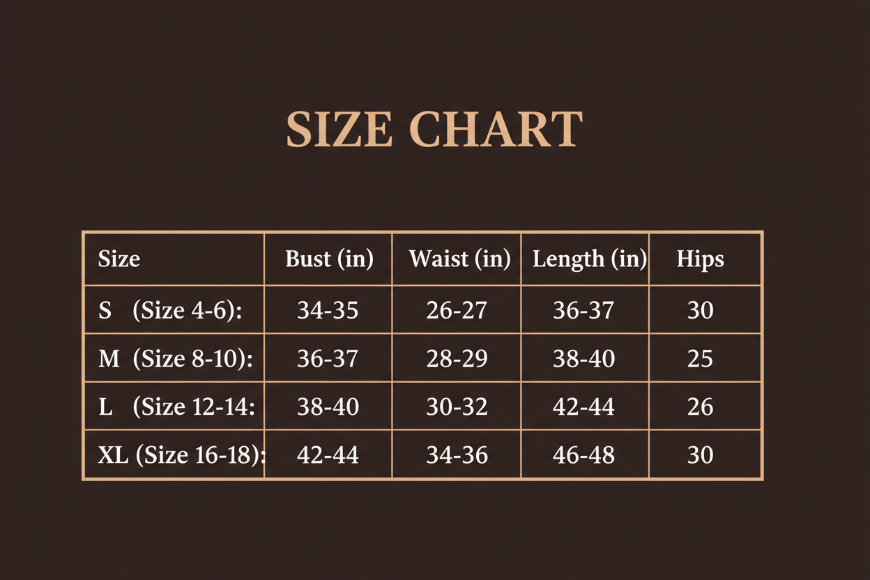 Size Chart - Brand Colors